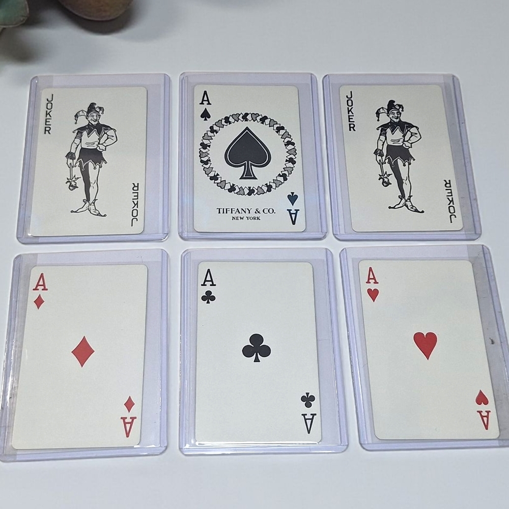 Tiffany & Co. RARE! 4 Ace's and 2 Jokers! The Rubinsteins! Tan Back Cards!